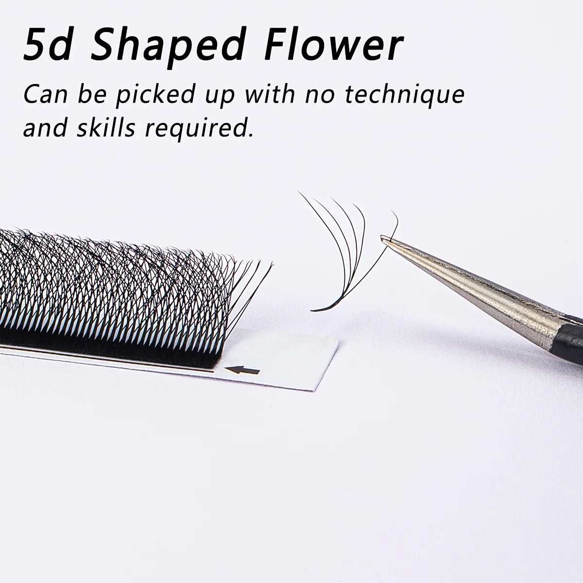 Automatic Flowering W Shape Bloom 3D 4D 5D 0.07MM C/D Curl Mix Tray 8-15MM  Premade Fans Eyelash Extensions Natural Soft