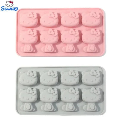 Kawaii Hello Kitty Ice Tray Silicone Mold Sanrio Cute Kuromi DIY Chocolate Biscuit Mold Baking Tool My Melody Candy Mold Gift