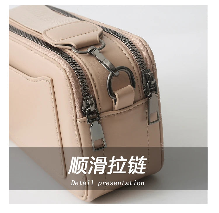 KURT GEIGER LONDON Women's Shoulder Bag Designer Luxury Camera Bags Fashion Ladies Zip Letter Square Bag Brand Women Handbag