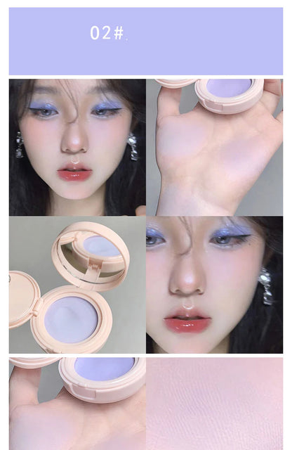 Monochrome Blue Blusher Shadow Cream Mashed Potatoes Texture Cheek Blush Natural Multi-purpose Eye Shadow Mud With Cushion Puff