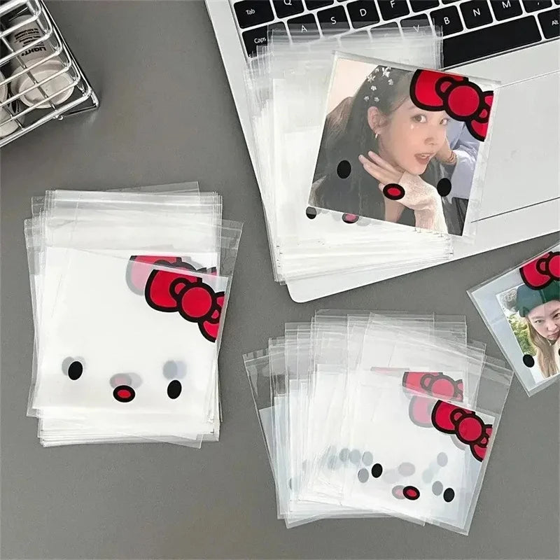 Hello Kitty Printed Ziplock Bag Star Card Packing Self-Sealing Storage Bag Cartoon Disposable Candy Sealable Bag