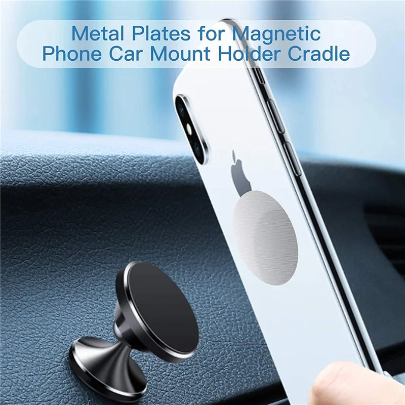 Thin Metal Plate Disk For Magnetic Car Phone Holder Iron Sheet Sticker Disk For Magnet Tablet Desk Phone Car Stand Mount Round