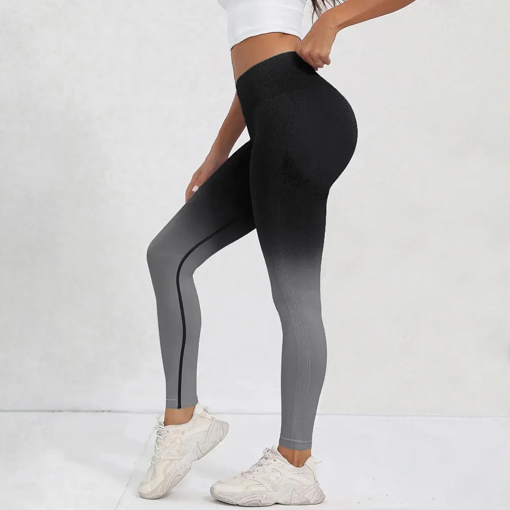 Tie Dye Seamless Leggings for Women High Waist Yoga Pants, Scrunch Butt Lifting Elastic Tights