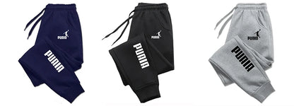 PUAIA Print Men's Pants Autumn/Winter New Sport Jogging Trousers Fitness Loose Fit Clothing Solid Color Outfit Streetwear Pants