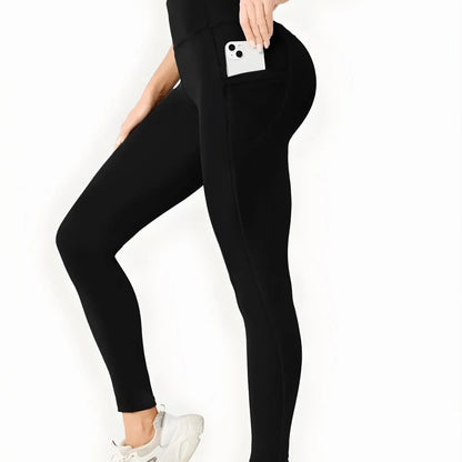 Women's Hip Lifting Yoga Pants High Waist Side Pockets Sports Tights Fitness Leggings