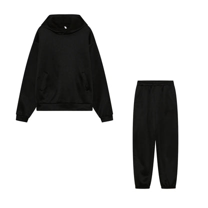 2023 Trend Casual Fashion Thickened Long-sleeved Sweater Pants Two-piece Cap Suit