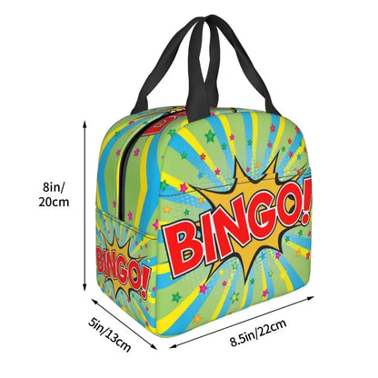 Hot Game Bingo Lunch Bag Leakproof Cooler Thermal Insulated Lunch Box For Women Kids School Beach Camping Travel Food Tote Bags