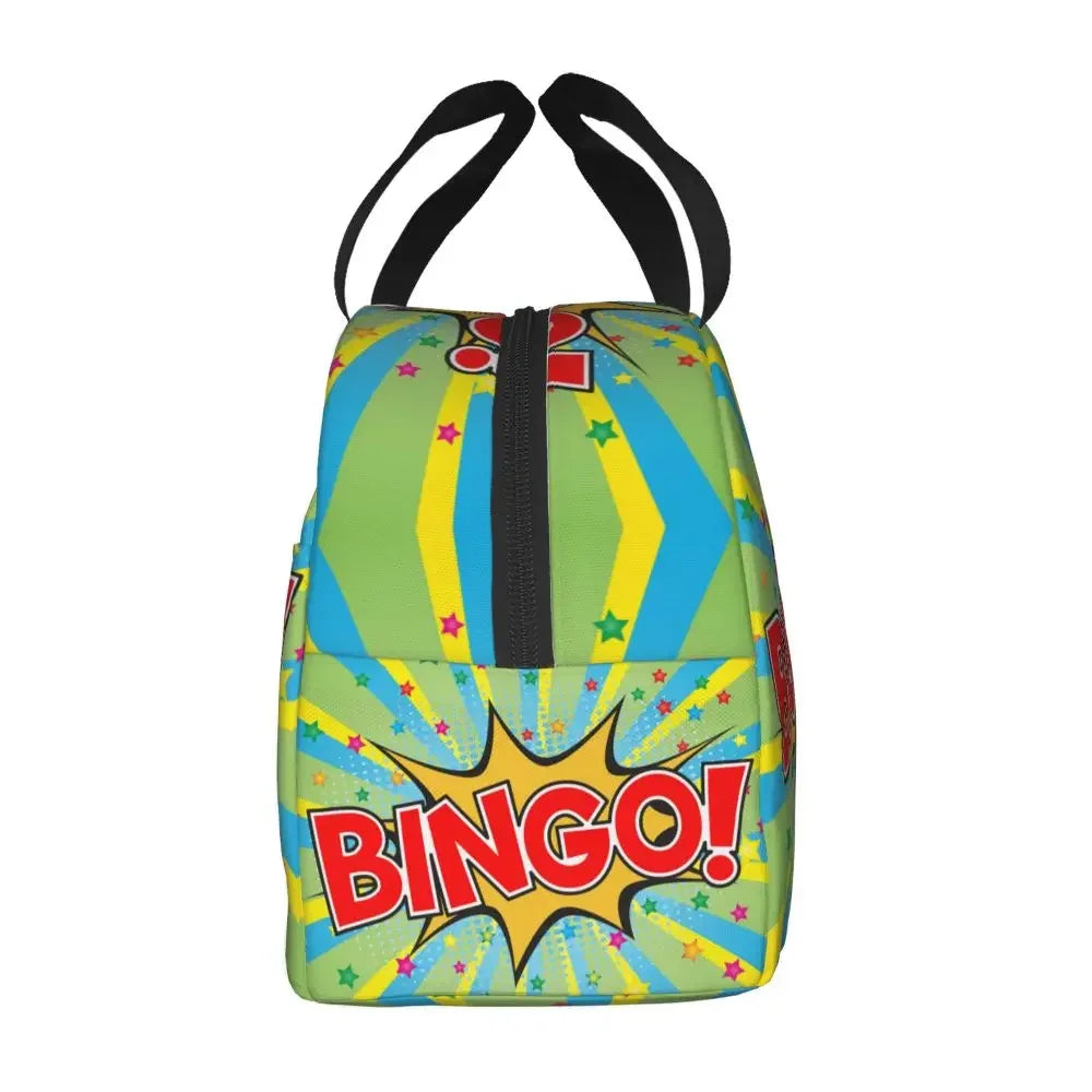 Hot Game Bingo Lunch Bag Leakproof Cooler Thermal Insulated Lunch Box For Women Kids School Beach Camping Travel Food Tote Bags