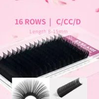 GLAMLASH Colored Lashes Y Blue Purple YY Shape Eyelash Extensions 0.07 C/D Natural Soft Synthetic Mink Bloom False Eyelash