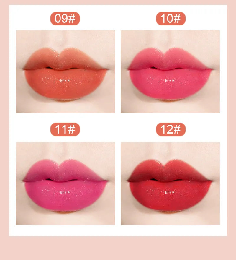 Lip-shaped Lipstick Makeup Temperature Color Changing Lazy Lipstick Velvet Matte Moisturizing Lip Gloss Waterproof Non-stick Cup