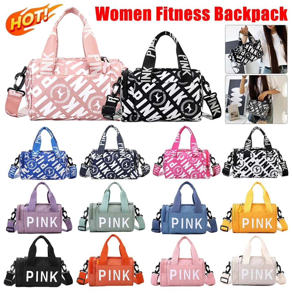 Women Fitness Backpack Large Capacity Fitness Training Bag Wear-resistant Adjustable Strap with Zipper Gym Bags for Travel Swimm