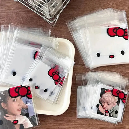 Hello Kitty Printed Ziplock Bag Star Card Packing Self-Sealing Storage Bag Cartoon Disposable Candy Sealable Bag