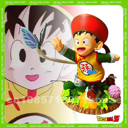 Dragon Ball Z Figures Son Gohan catch butterflies19cm Goku Super Saiyan Figurine Pvc Statue Model Collection Ornament Toys Gifts