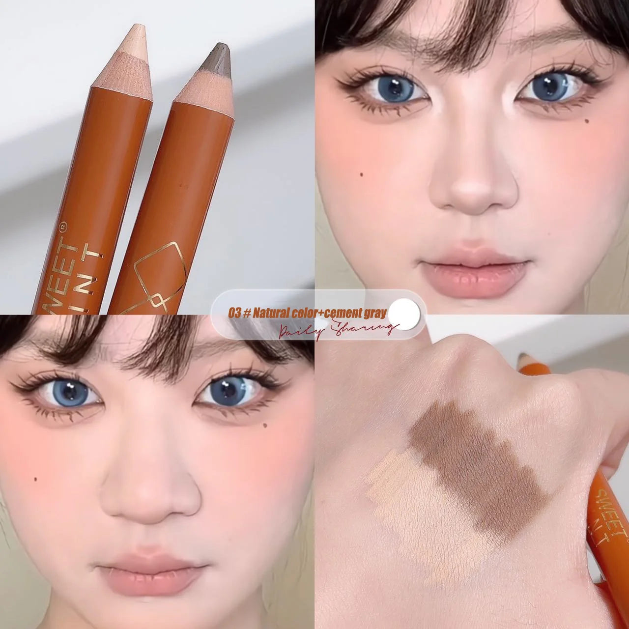 Double-head Sculpting Contour Pencil Makeup Facial Contouring Cement Gray Nose Shadow Cream Natural Stereoscopic Highlight Stick