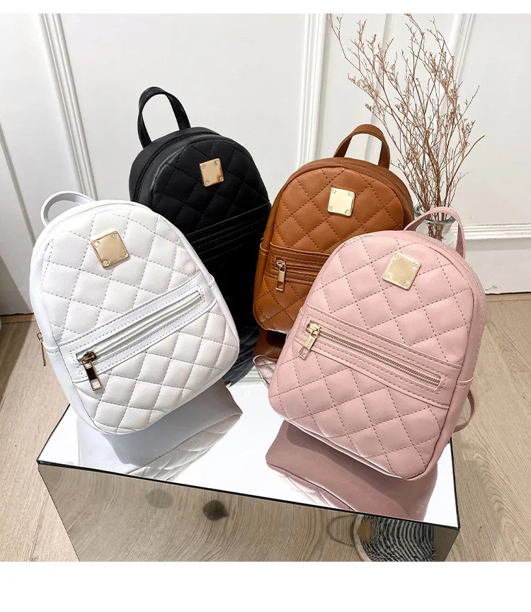 Embroidery small backpack ladies bags Korean version of the girls small schoolbag schoolbag one piece of foreign solid color lov