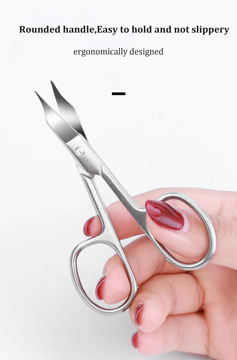 1Pc Professional Thick Toe Nail Scissors Cutter Clipper Manicure Curved Tip Pedicure Tool Round Nails Ingrowns Beauty Grooming