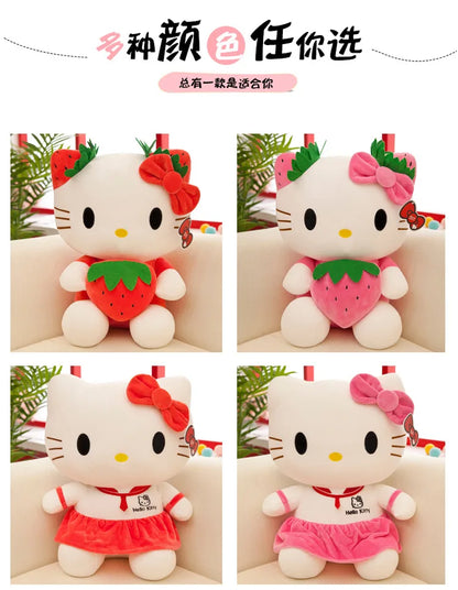 30cm Sanrio New KT Cat Doll Embracing Angel Kitty Cat Child Sleeping Pillow Cloth Doll Soft Plush Toy Room Decoration Gifts