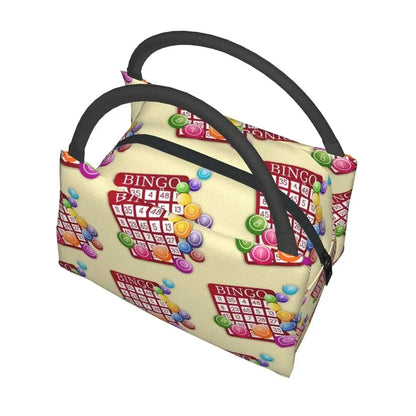 I Love Bingo Game Insulated Lunch Bags for School Office Waterproof Cooler Thermal Lunch Box Women lunchbag