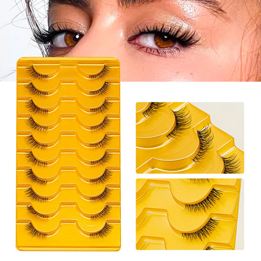 Half Lashes Mink Eyelashes Natural Soft Fluffy Long Wispy 3D Mink Lashes Makeup Eyelash Extension False Lashes Makeup Tool