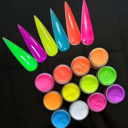 1oz Neon Fluorescent Dip Powder Pigment Nude Pink Acrylic Powder Dipping Powder Nail Supplies For Professionals