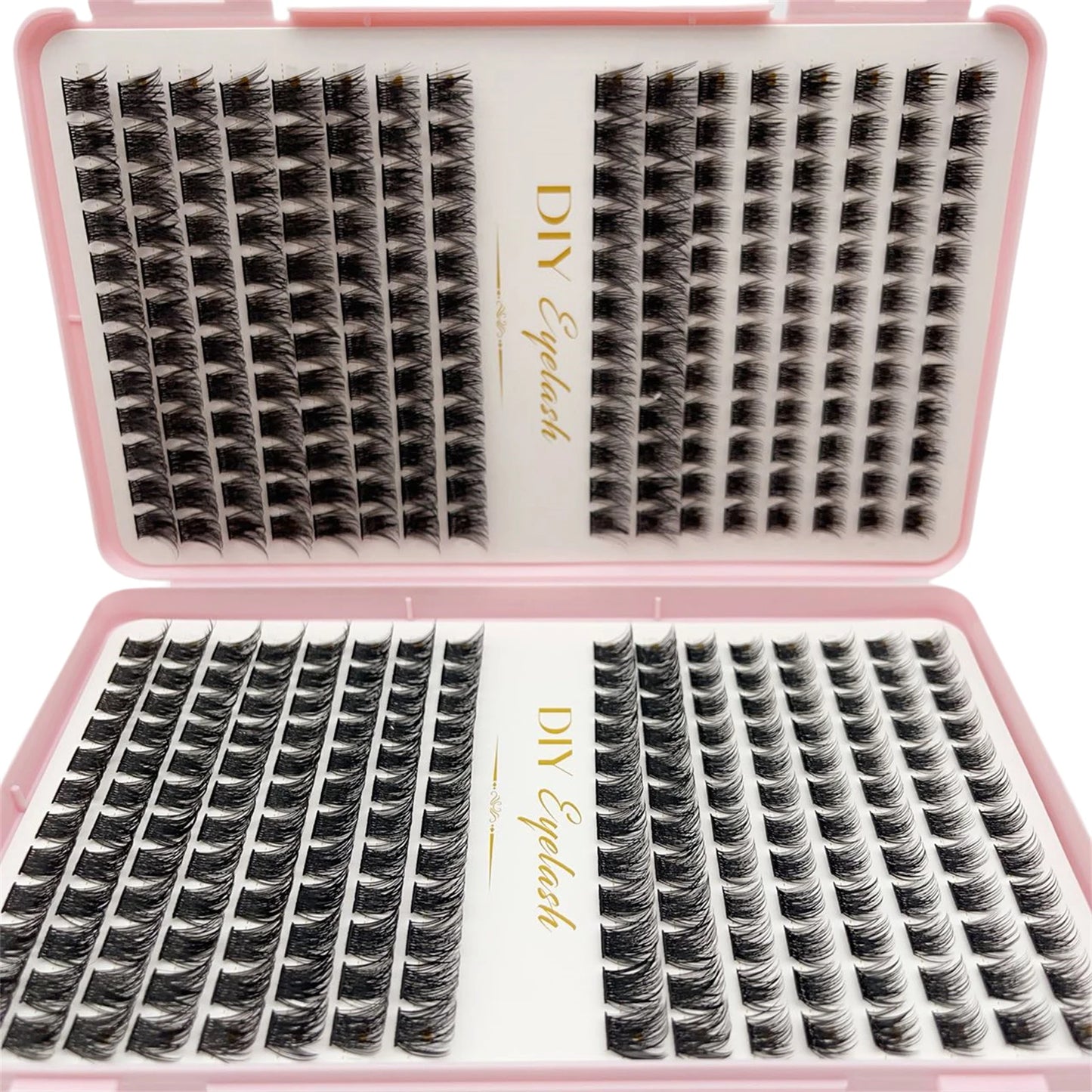 384pcs Individual Lashes Eyelash Book Clusters Extensions False Eyelash DIY at Home Cluster Eyelash Extensions Makeup