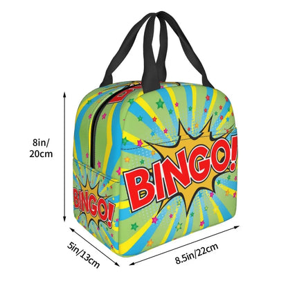 Hot Game Bingo Lunch Bag Leakproof Cooler Thermal Insulated Lunch Box For Women Kids School Beach Camping Travel Food Tote Bags