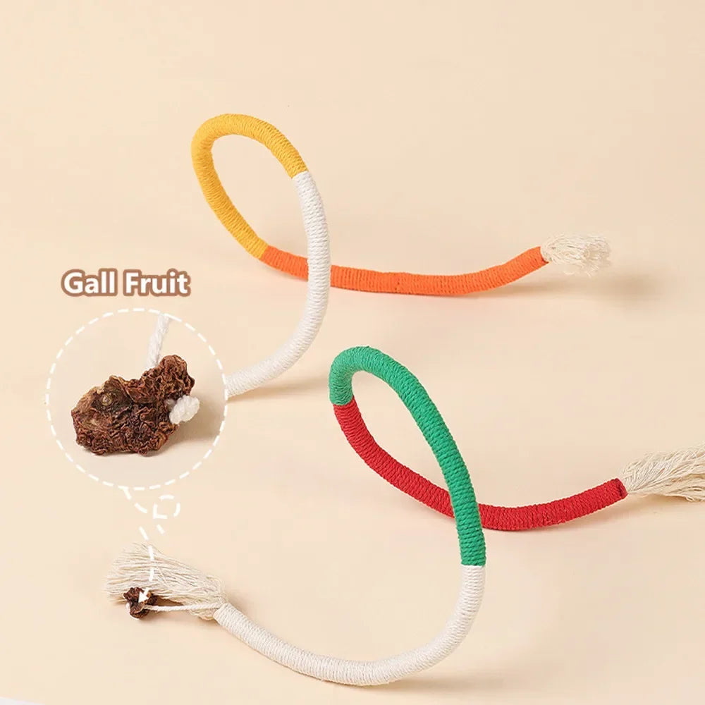 Cat Toys Interactive Molar Cotton Rope Toys Silvervine Cat Teaser Toy Clean Mouth Kitten Play Toy Pet Supplies Accessories