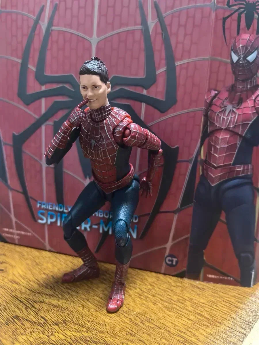 Hot Spider Man 3 Action Figure Tobey Maguire Spiderman 3 Anime Shf Figurine Ct Version Pvc Statue Collection Model Toys Gift