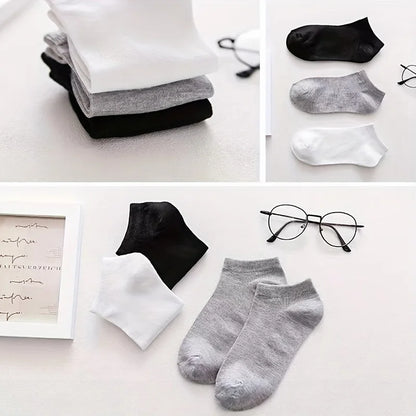 10/20/30/40/60 Pairs Of Unisex Solid Color Socks Comfy Breathable Soft Sweat Absorbent Socks For Daily And Outdoor Wearing