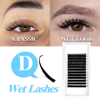 Wet Eyelash Extension 0.03mm 0.07mm Spikes Lashes Manga Lashes Wispy Cosplay Premade Russian A Shape Natural Eyelashes Supplies