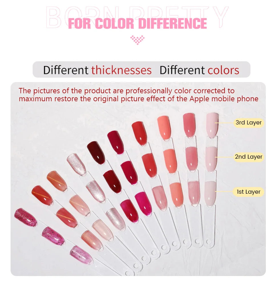 BORN PRETTY 60/30ml Hard Jelly Extension Nail Gel Polish French Nails Nude Pink White Clear Nail Supplies Gel for extension