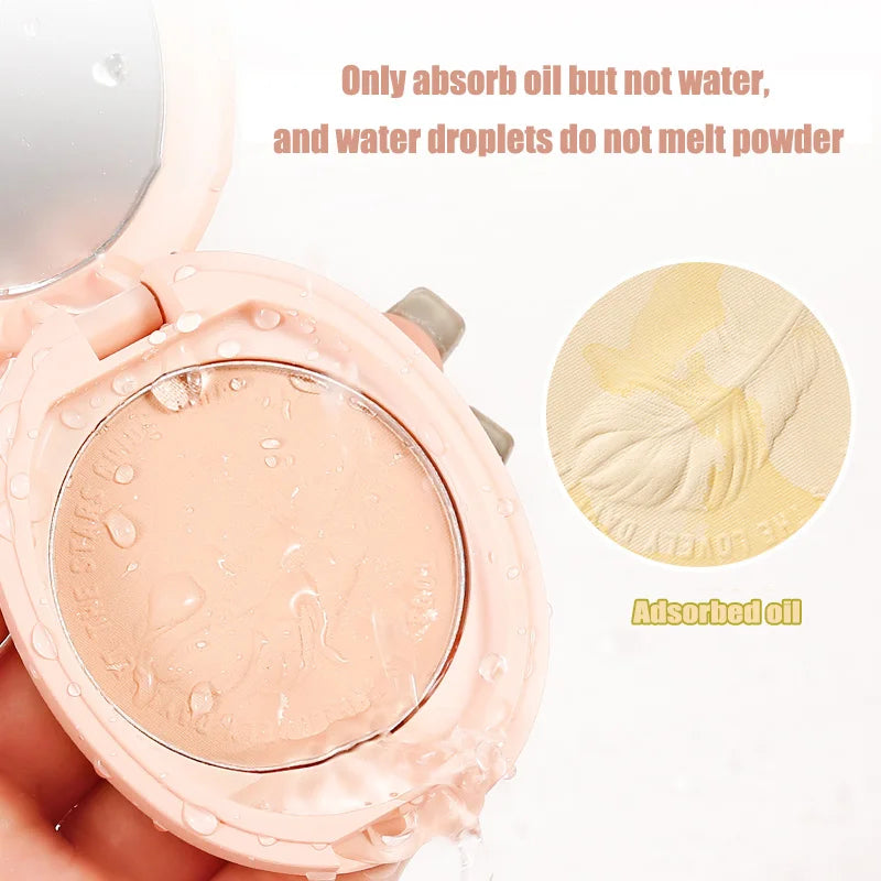 Face Powder Oil-control 24 Hours Long Lasting Waterproof Matte Pressed Powder Poreless Concealer Makeup Setting Compact Powder