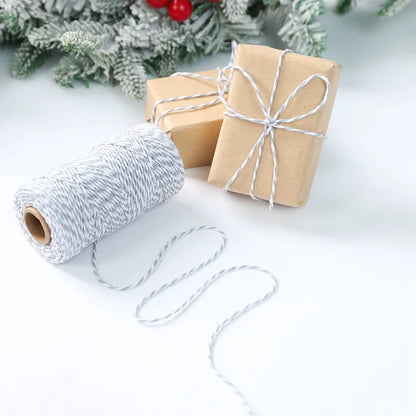 Christmas Wrapping String Rope Merry Christmas Decoration For Home 2024 Navidad Natal Noel Gift Box Packaging Rope New Year 2025