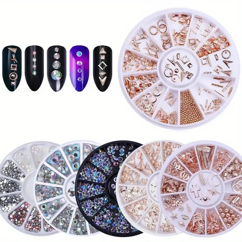 Nail Parts Nail Art Glitter Rhinestone Crystal Gems Jewelry Bead Manicure Decoration Accessories Nail Supplies For Professionals