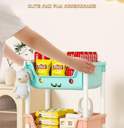 Toy Storage Trolley Bookshelf Snack Rack For Children Storage Organizer Bathroom Accessories Closet Organizer Kitchen Storage