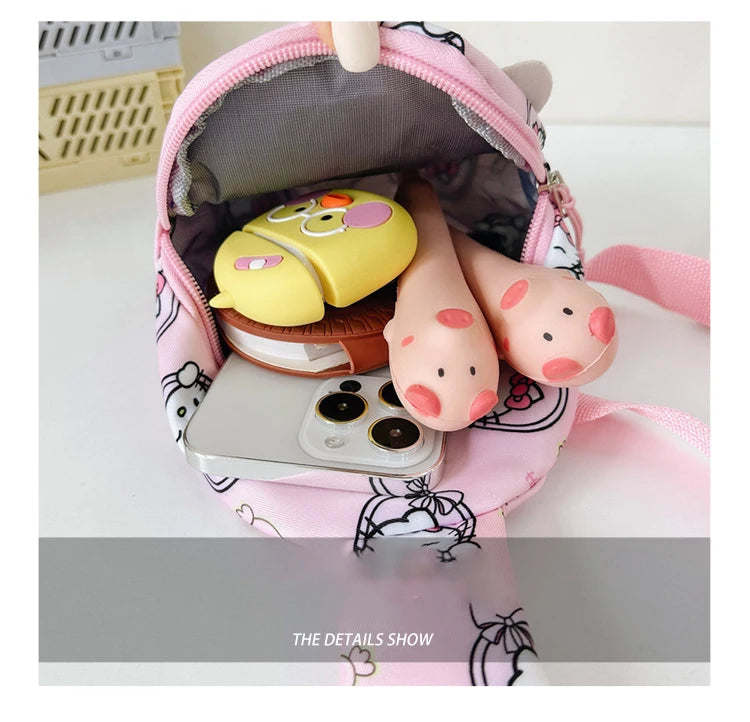 Sanrio Tide Children's Backpack Cartoon Cute Male and Girls Crossbody Shoulder Bag South Korea Ultra Light Children's chest bag