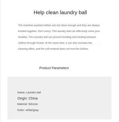 Laundry Ball Reusable Silicone Clothes Hair Cleaning Tools Pet Hair Remover Washing Machine Cat Hair Catcher Laundry Ball