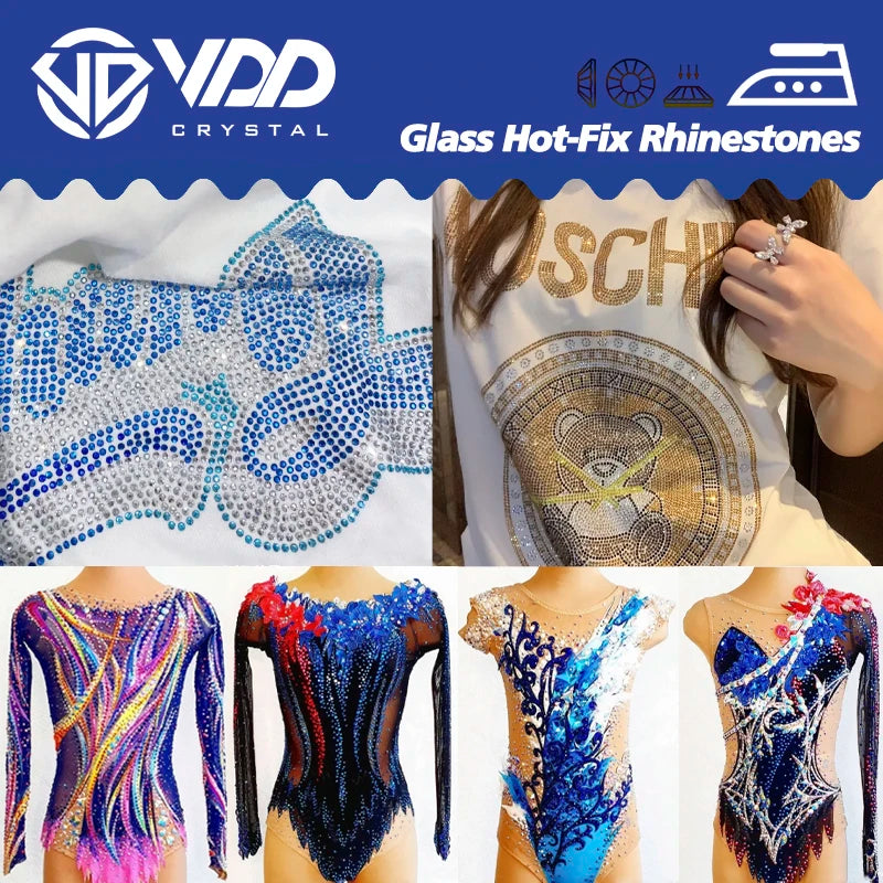 VDD 050 Erinite ACME+Series Glass Rhinestones Crystal Hot-Fix Glitter Flatback Strass Stones For DIY Crafts Garment Decorations