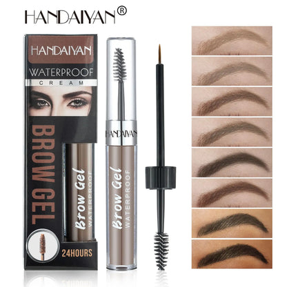 8 Color Liquid Eyebrow Cream Gel Waterproof Not easy to smudge Dyeing Eyebrow Tattoo Tint Double Head With Eyebrow Mascara Brush