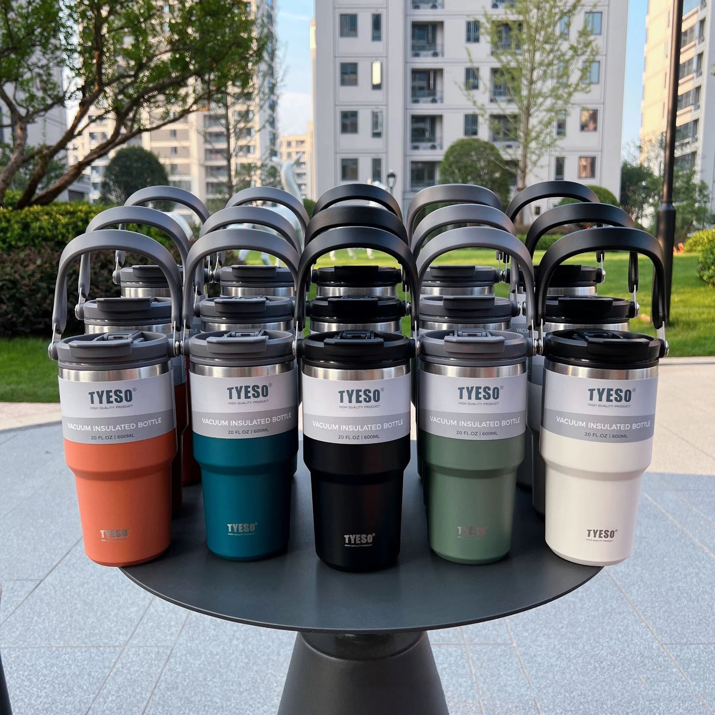 Tyeso Coffee Cup Stainless Steel Thermos Bottle Double-layer Insulation Cold And Hot Travel Mug Vacuum Flask Car Water Bottle