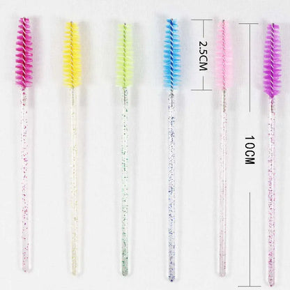 Disposable Crystal Eyelashes Brush Comb 50Pcs Eye Lashes Extension Mascara Wands Makeup Professional Makeup Beauty Tool