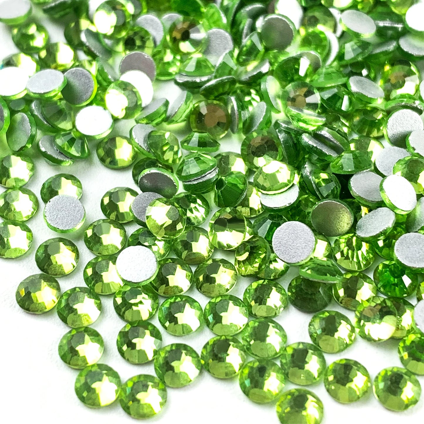 14400 Emerald Glass Non Hotfix Rhinestone SS3-SS30 Green Flatback Crystal Rhinetones Glue on Diamond Strass DIY Nail Accessories