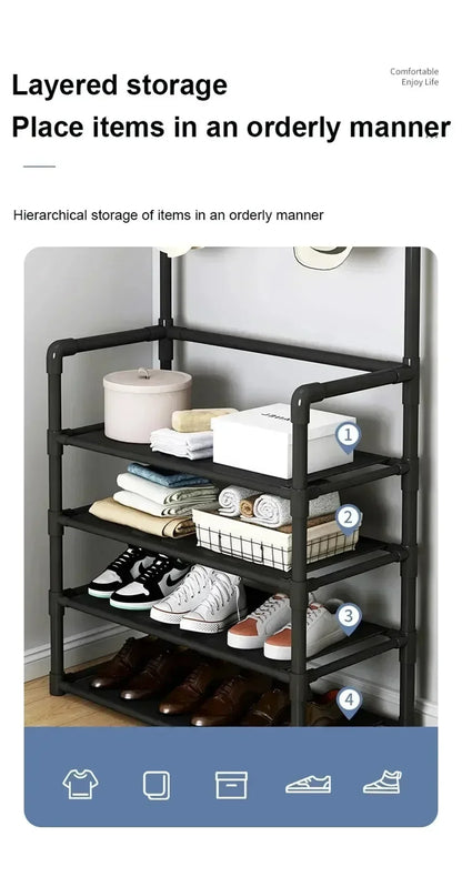 Shoe Multi-ayer Rack DIY Organizer Clothes Storage Load-bearing Organizer Hat Hanger Household Shoes  Multifunctional Shoe Rack