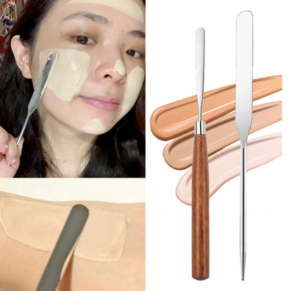 Mixing Foundation Stick Makeup Spatula Stainless Steel Cream Concealer Mixing Tool Palette Multipurpose Cosmetic Tool Kit