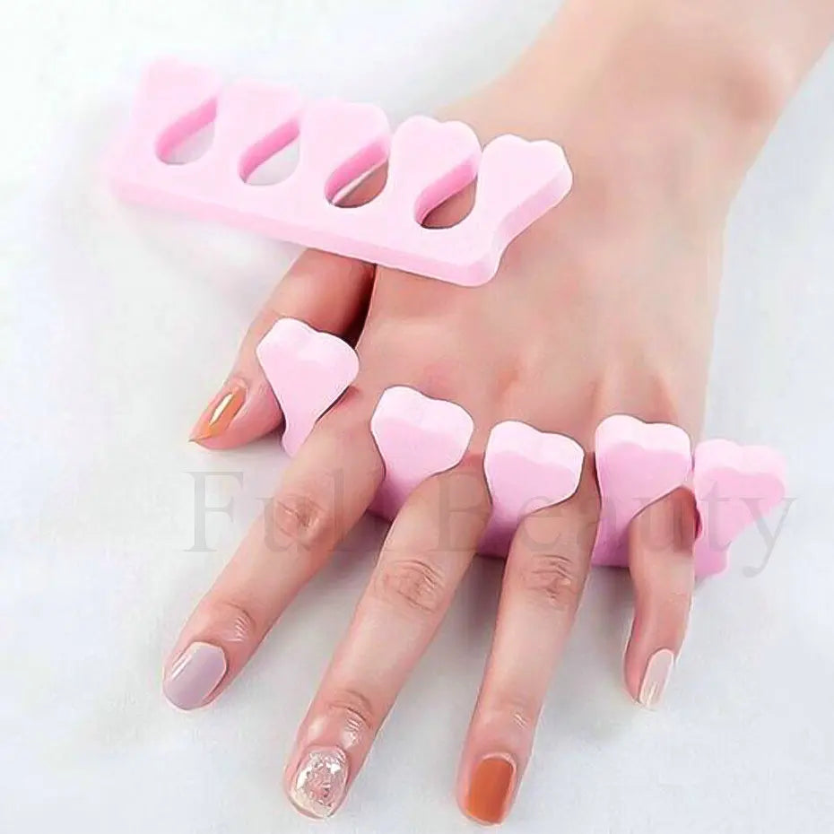 10/20Pairs Pink Soft Sponge Finger Toe Separator For Nail Art Practice Manicure Pedicure Divider Holder Gel UV Polish Tools Foam