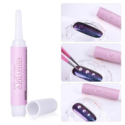 Fast Drying Nail Glue for False Nails 3D Rhinestone Decoration Professional Glue for Extension Manicure Adhesive Tools