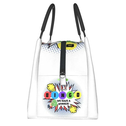 I Love Bingo Game Insulated Lunch Bags for School Office Waterproof Cooler Thermal Lunch Box Women lunchbag