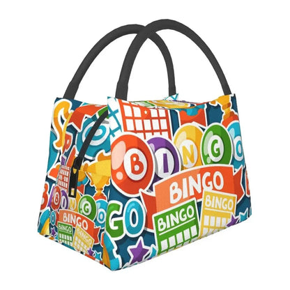 I Love Bingo Game Insulated Lunch Bags for School Office Waterproof Cooler Thermal Lunch Box Women lunchbag