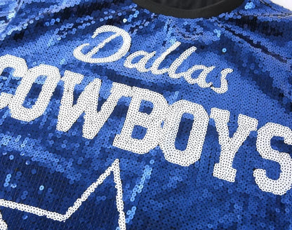 2023 New Cowboy Baseball Football Game Female Tops Sequin Women Jersey Dress