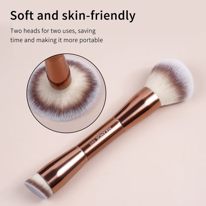 MAANGE Makeup Brushes Double Head Foundation Powder Concealer Blusher Bronzer Makeup Brush Soft Fiber Hair Cosmetic Beauty Tools